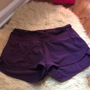 Lululemon purple Speed Up Shorts